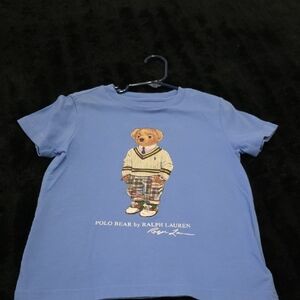 Ralph Lauren Kids Light Blue Polo Bear Tee